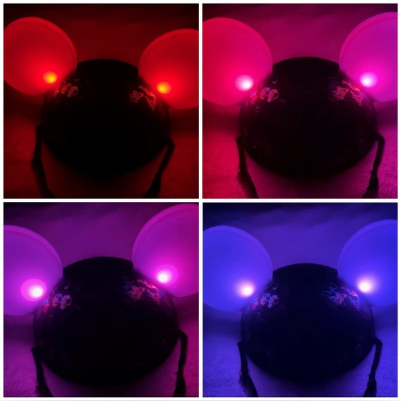 Disney Parks Flashing Light Up Mouse Ear Hat Glow with the Show Multicolor Adult - Picture 15 of 16